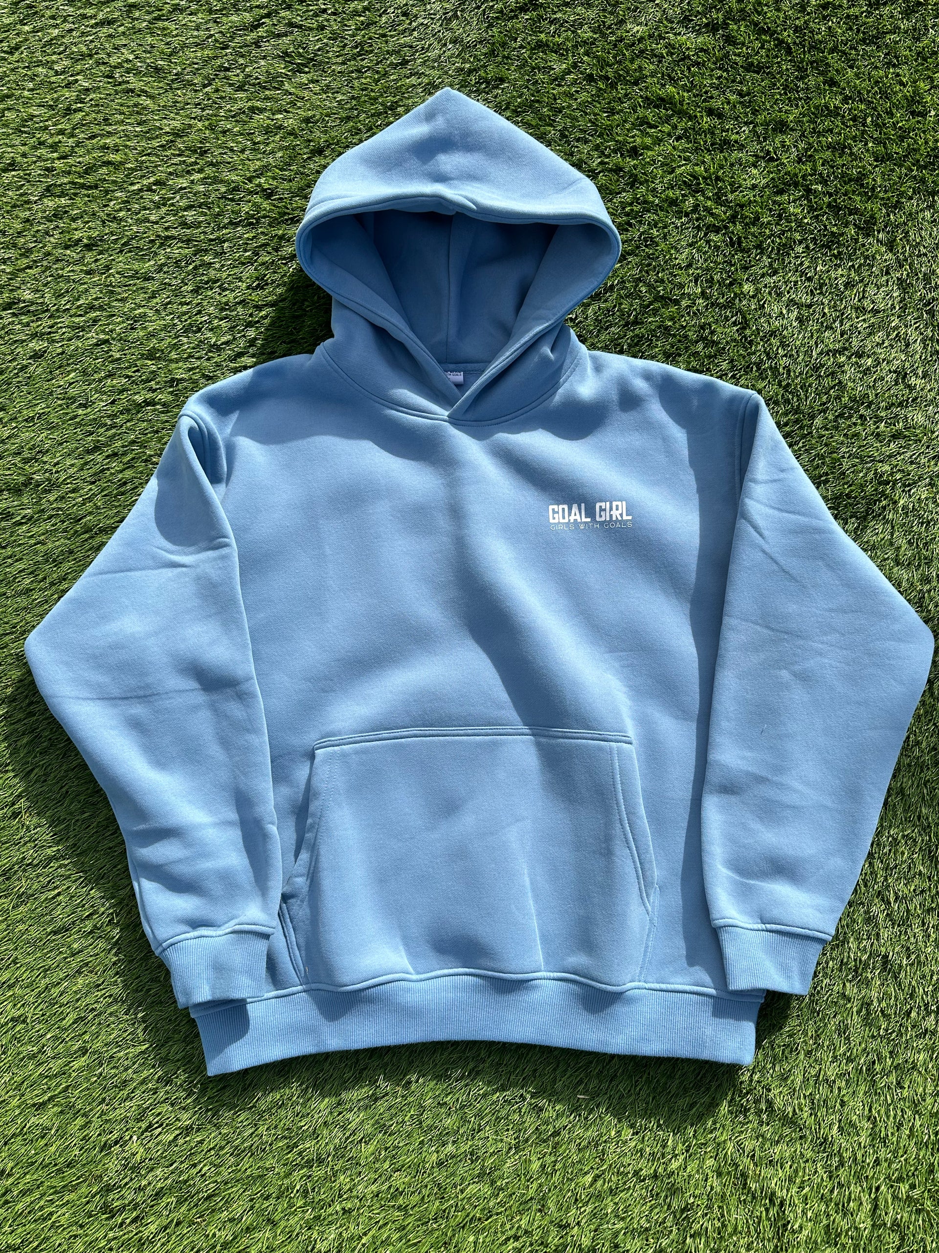 Powder Blue Hoodie Women L